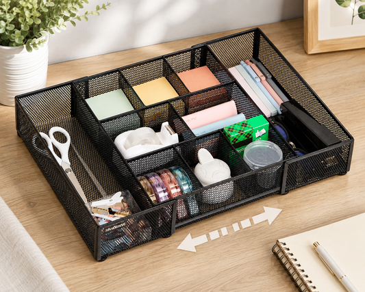Expandable Mesh Desk Drawer Organizer