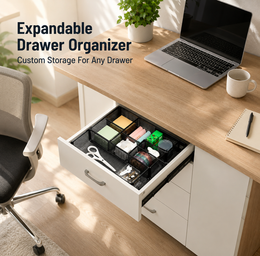 Expandable Mesh Desk Drawer Organizer