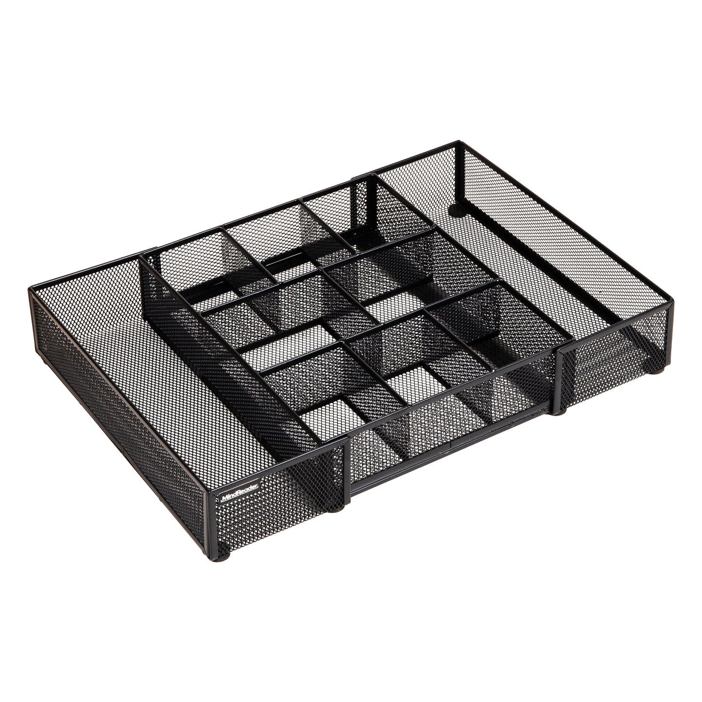 Mind Reader Expandable Mesh Desk Drawer Organizer, Adjustable from 9.25" to 17.125", Office Supply Storage Tray, Makeup Organizer, Black